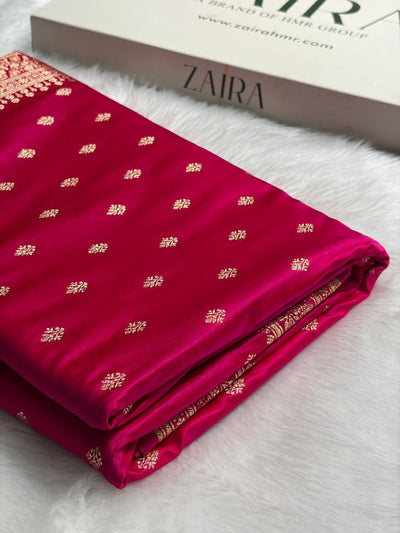 Banarasi Boota Katan Silk Saree In Pink Shades SK03