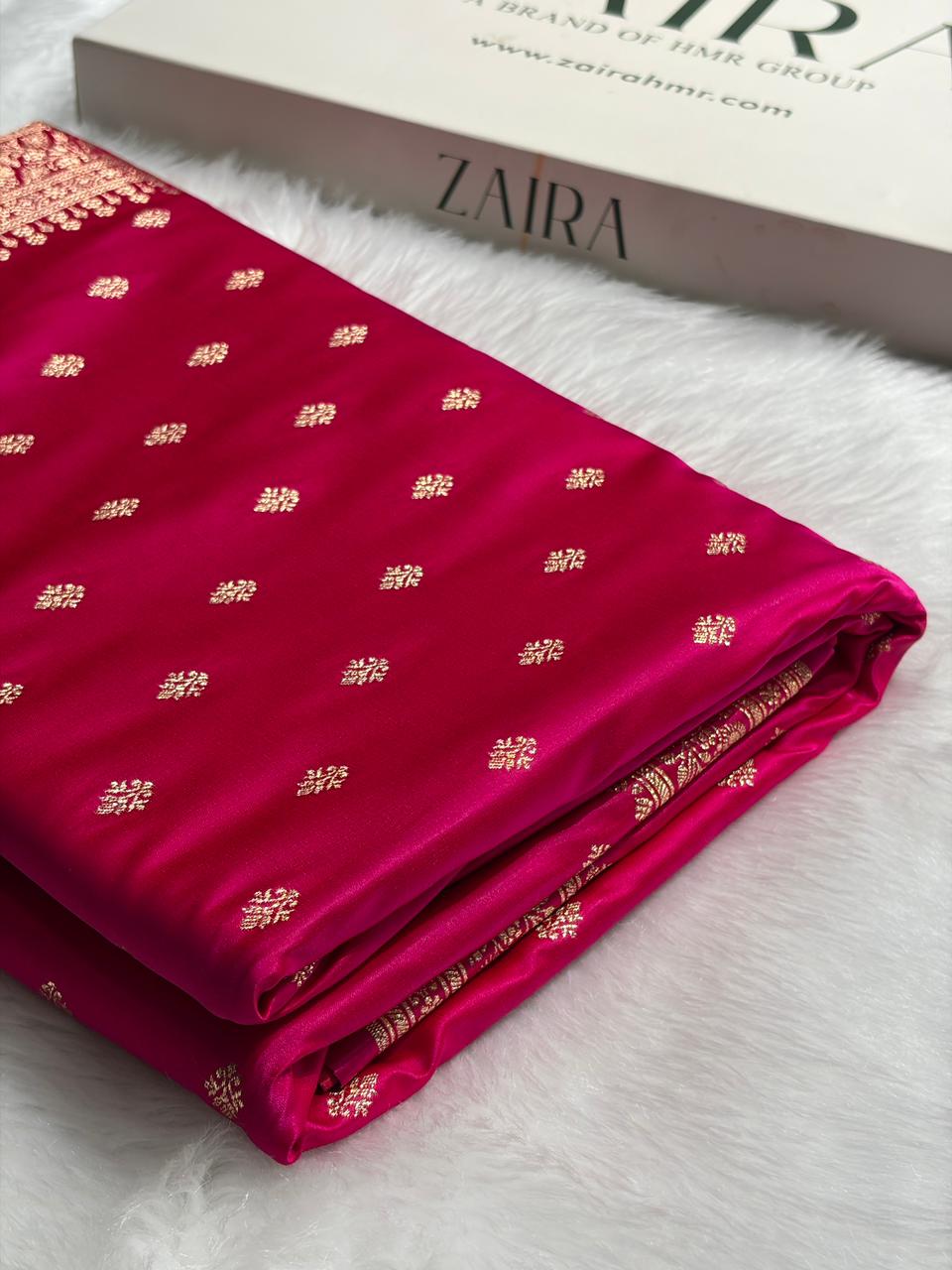 Banarasi Boota Katan Silk Saree In Pink Shades SK03