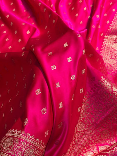 Banarasi Boota Katan Silk Saree In Pink Shades SK03