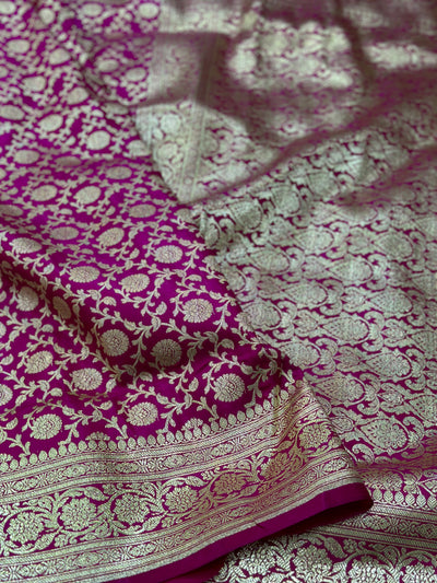 Satin Silk Jaal in Pink Shades SS21