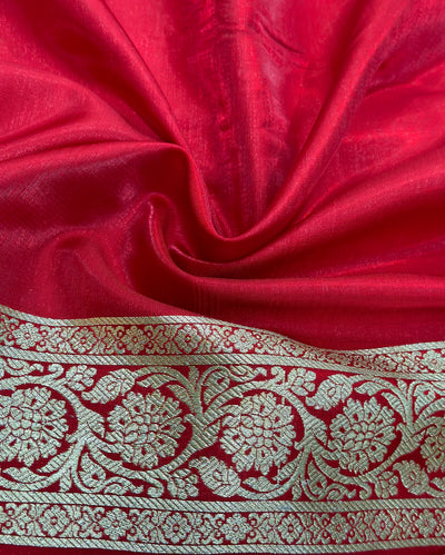 Satin Silk Jaal in Red Shades SS21