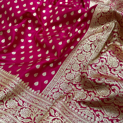 Satin Silk Booti in Pink Shades SS01