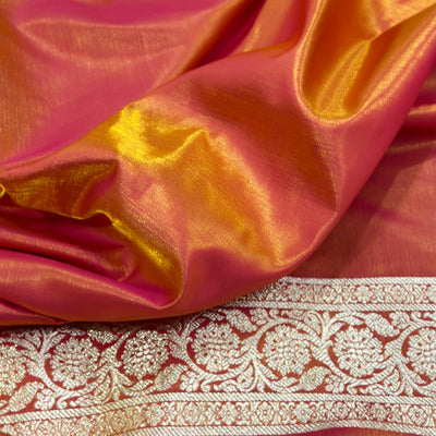 Satin Silk Booti in Fire Gold Shades SS01