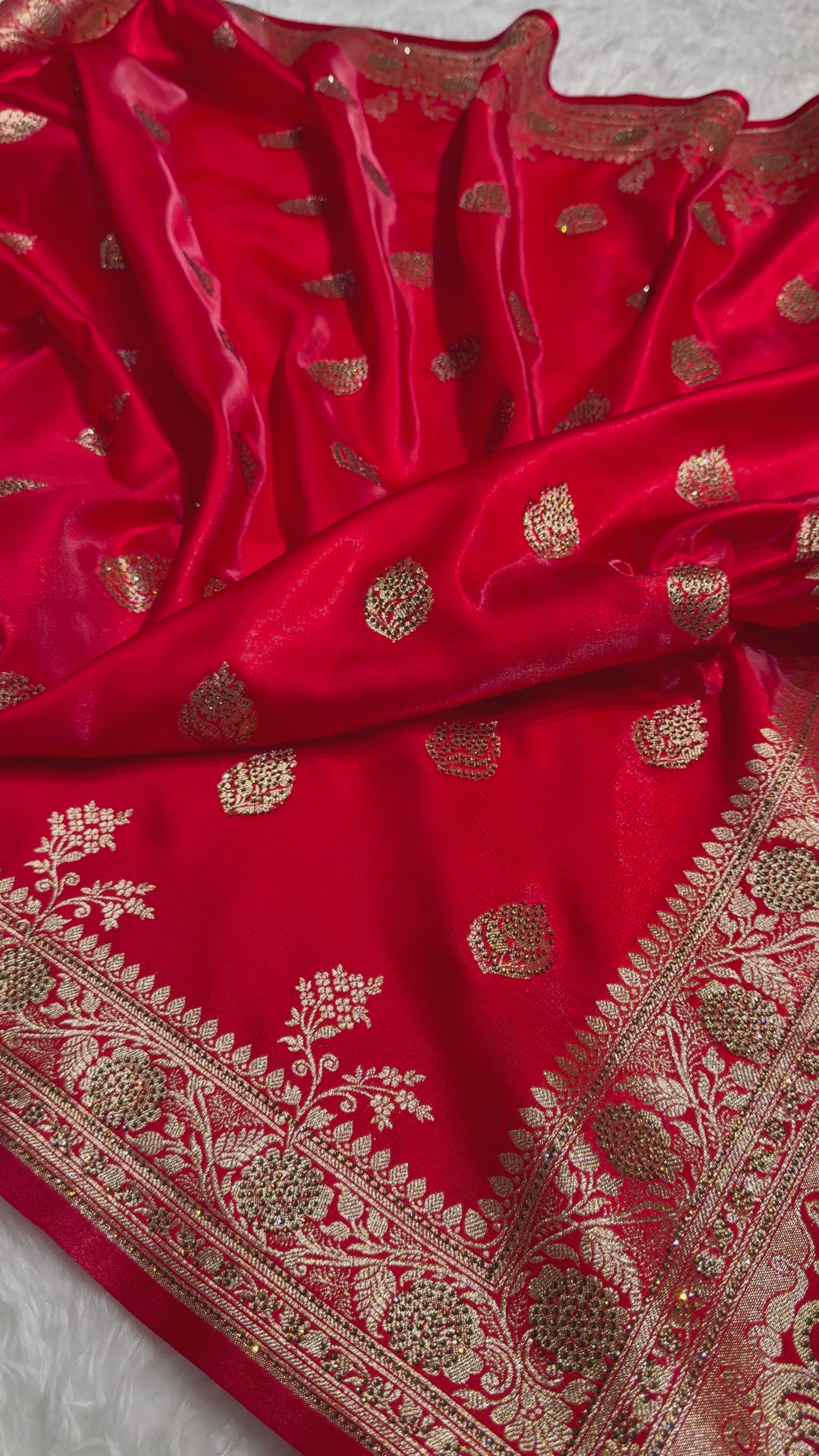 Bridal Red Booti with stone work