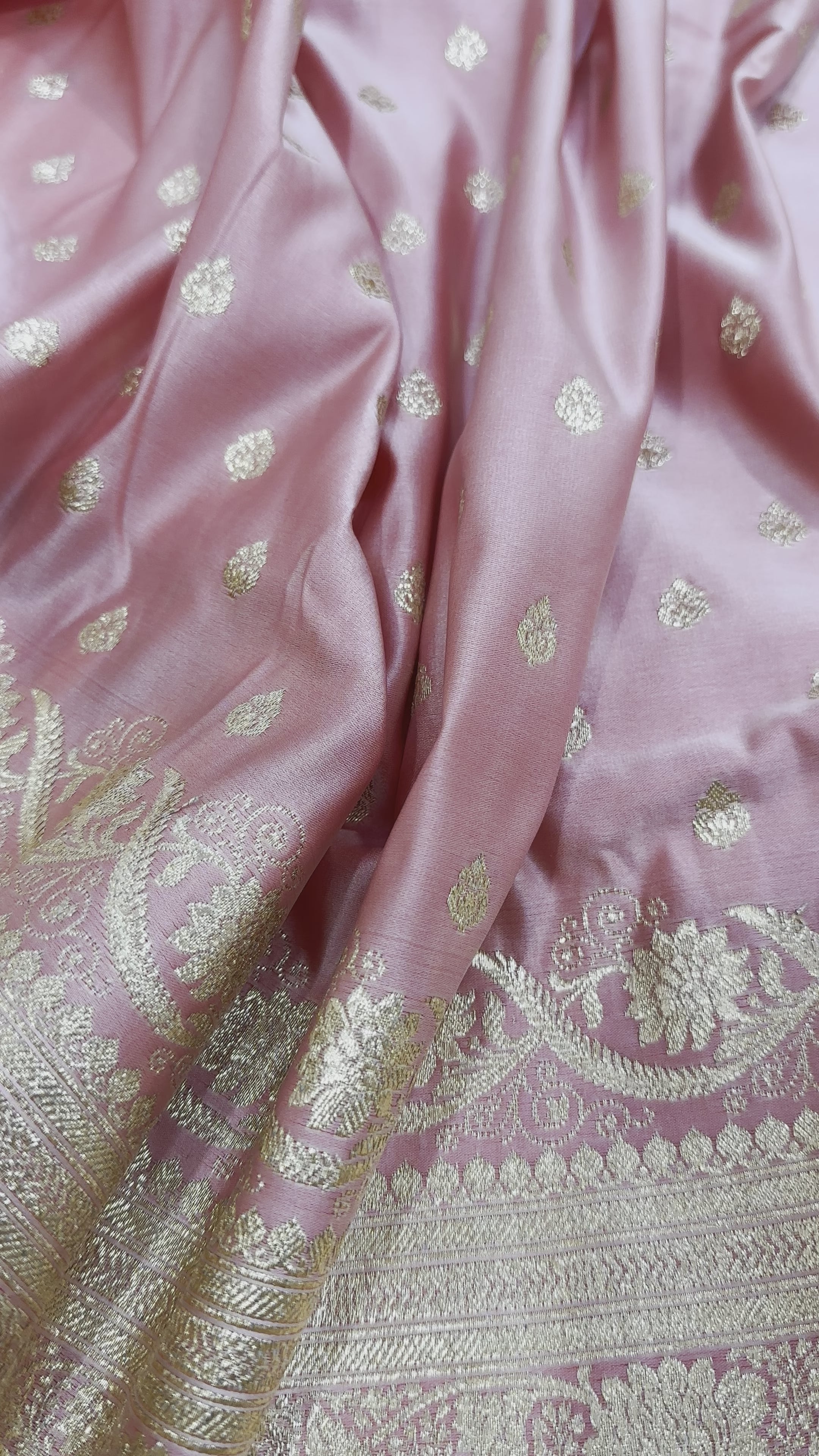 Katan Silk Saree In Baby Pink Shades