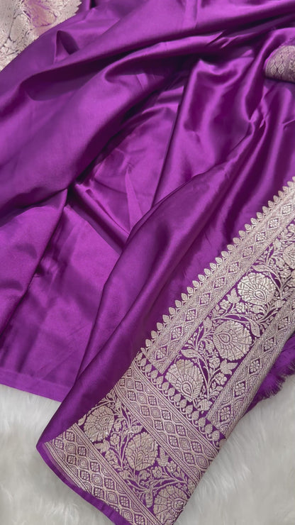 Purple Shades Booti Mashru Satin Booti