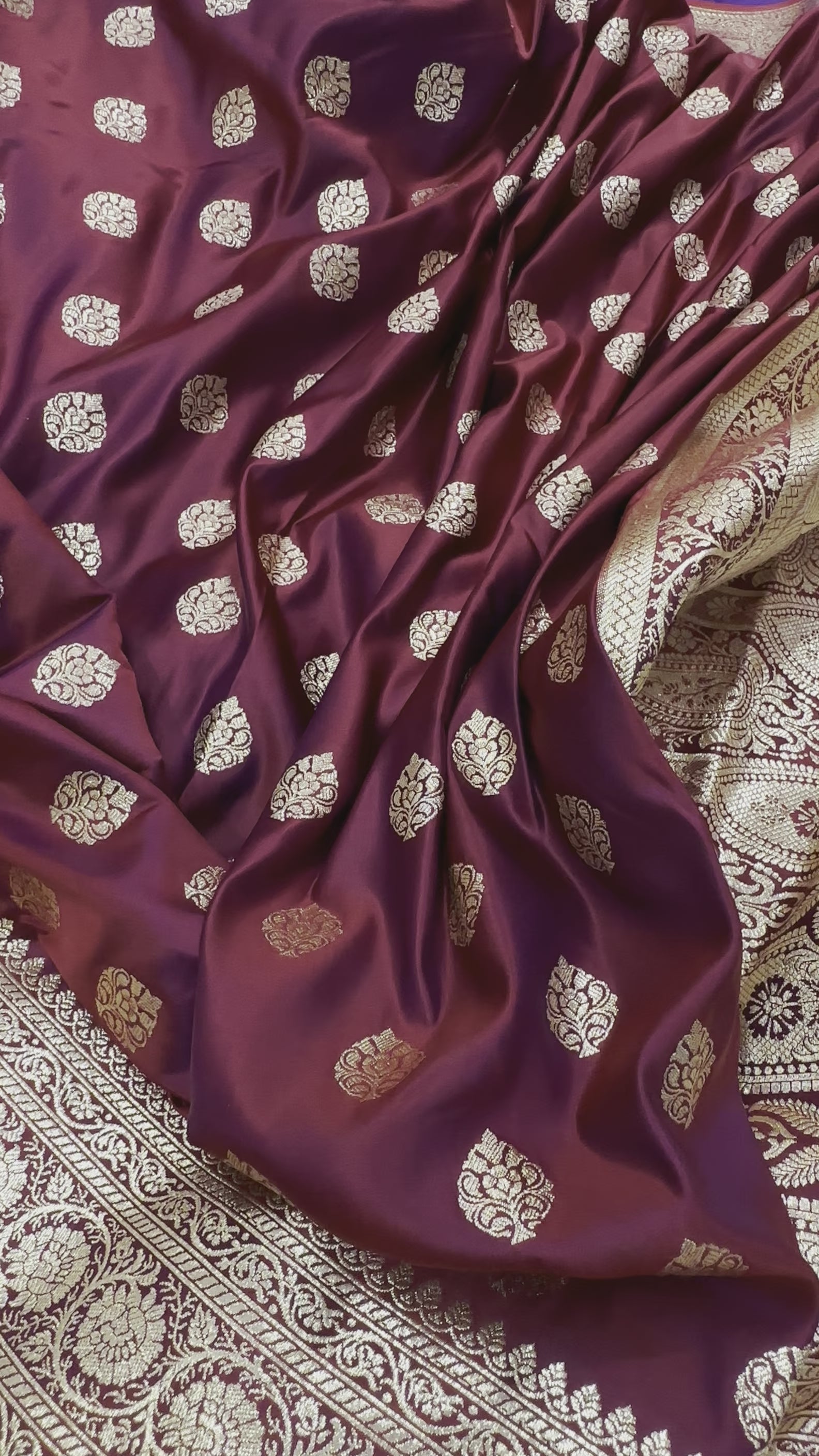 Katan Silk Saree In Magnetic Red Shades