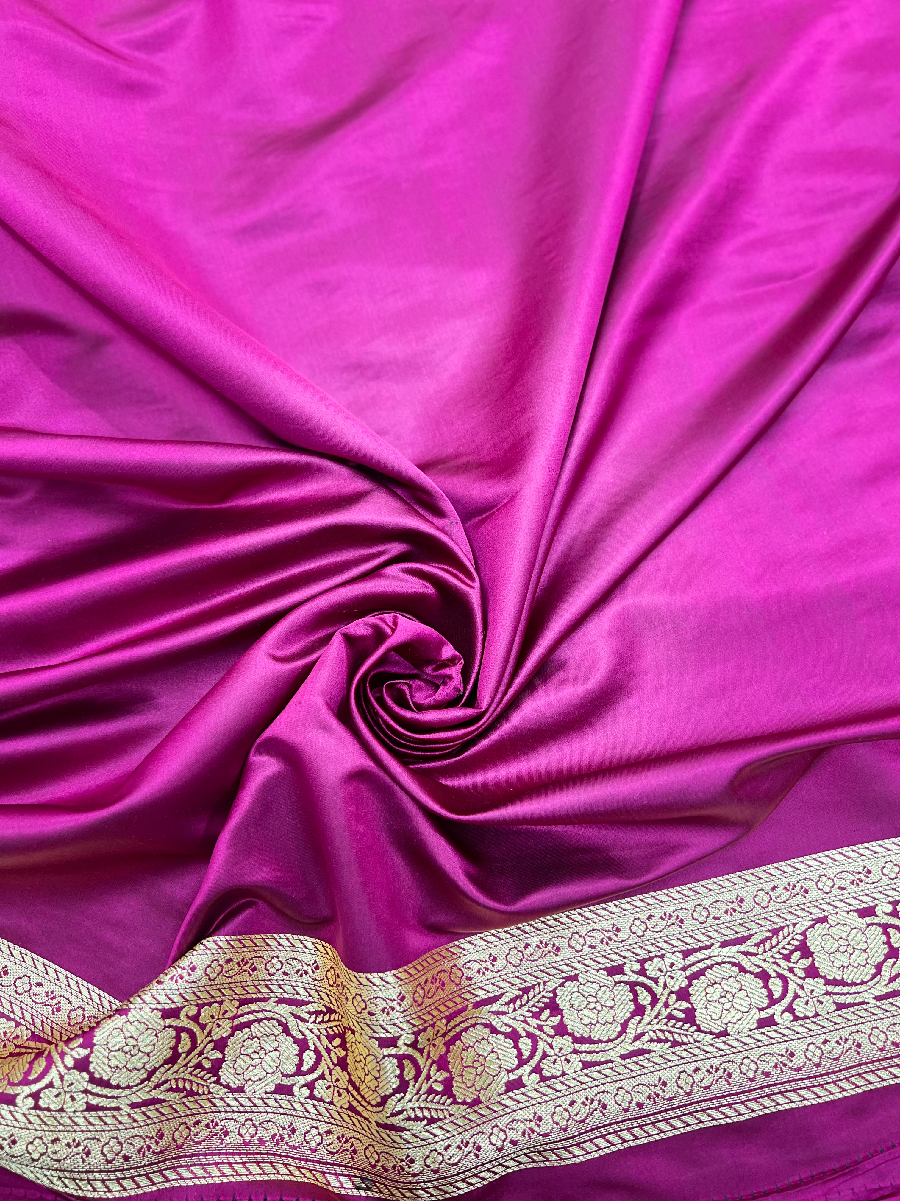 Blended Katan Silk Saree In Wine Shades