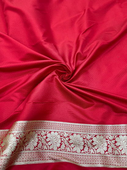 Blended Katan Silk Saree In Red Shades